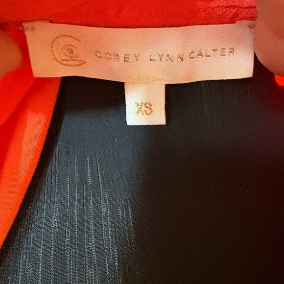 Corey Lynn Calter Anthropologie Pink and Orange Buttoned Midi Dress - Picture 14 of 15